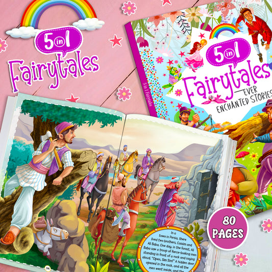 Ever Enchanted Stories: 5 in 1 Fairytales – Book 1 | Illustrated Fairy Tale Story Book for Kids