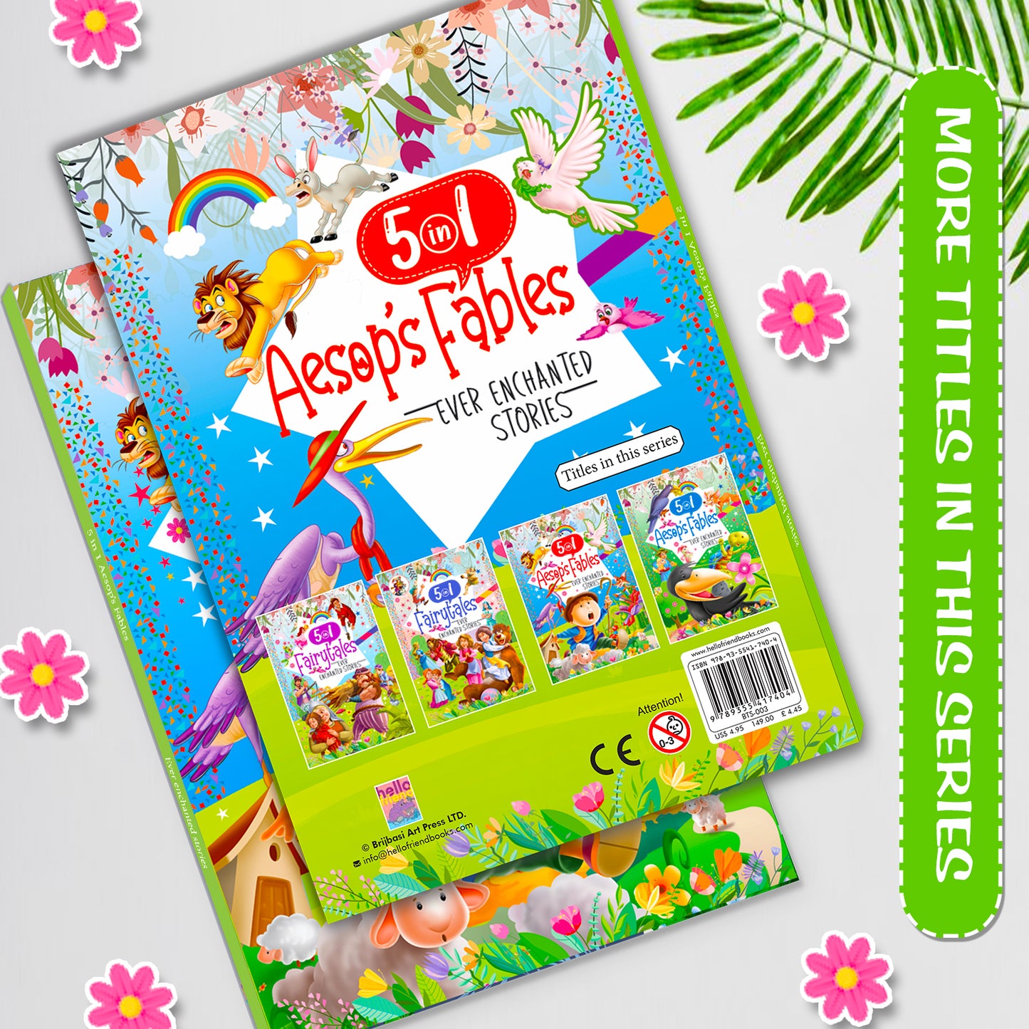 Ever Enchanted Stories: 5 in 1 Aesop's Fables | Illustrated Moral Story Book for Kids