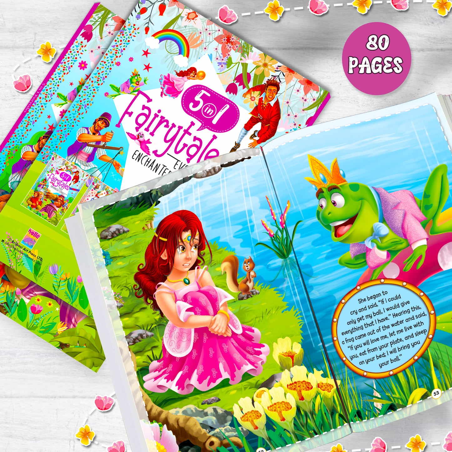 Ever Enchanted Stories: 5 in 1 Fairytales – Book 1 | Illustrated Fairy Tale Story Book for Kids