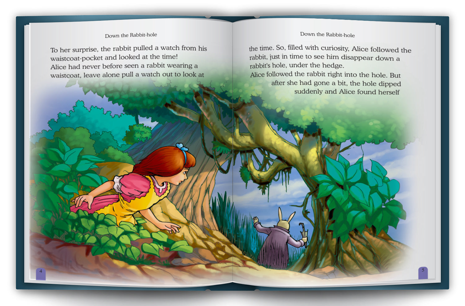 Alice in Wonderland - Interior spread: The Pool of Tears