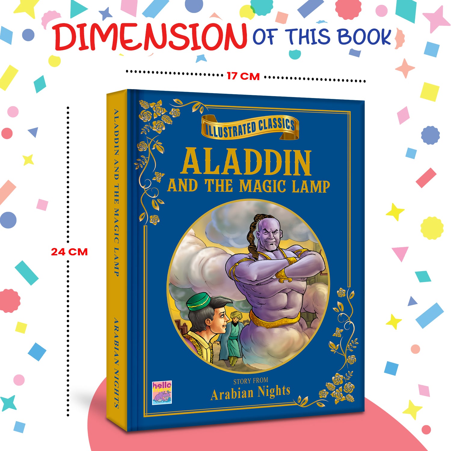 Aladdin and the Magic Lamp - Book dimensions 17x24 cm