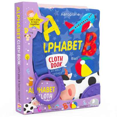 Fun With Alphabets Cloth Book | Soft Interactive Sensory Book for Babies & Toddlers | Early Learning Fabric Book