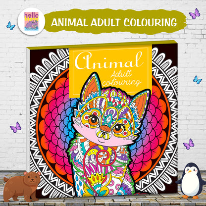 Animals Adult Colouring Book | Relaxing Animal Coloring Book for Teens & Adults | Mindful Creative Art Book