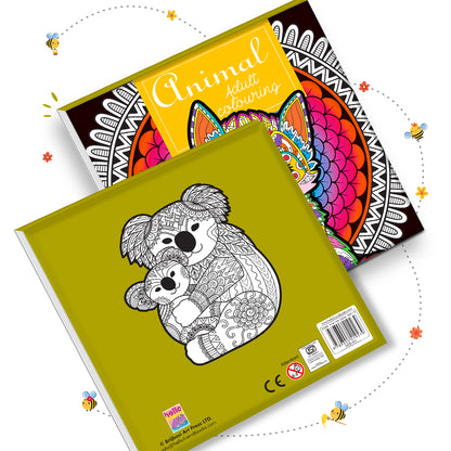 Animals Adult Colouring Book | Relaxing Animal Coloring Book for Teens & Adults | Mindful Creative Art Book