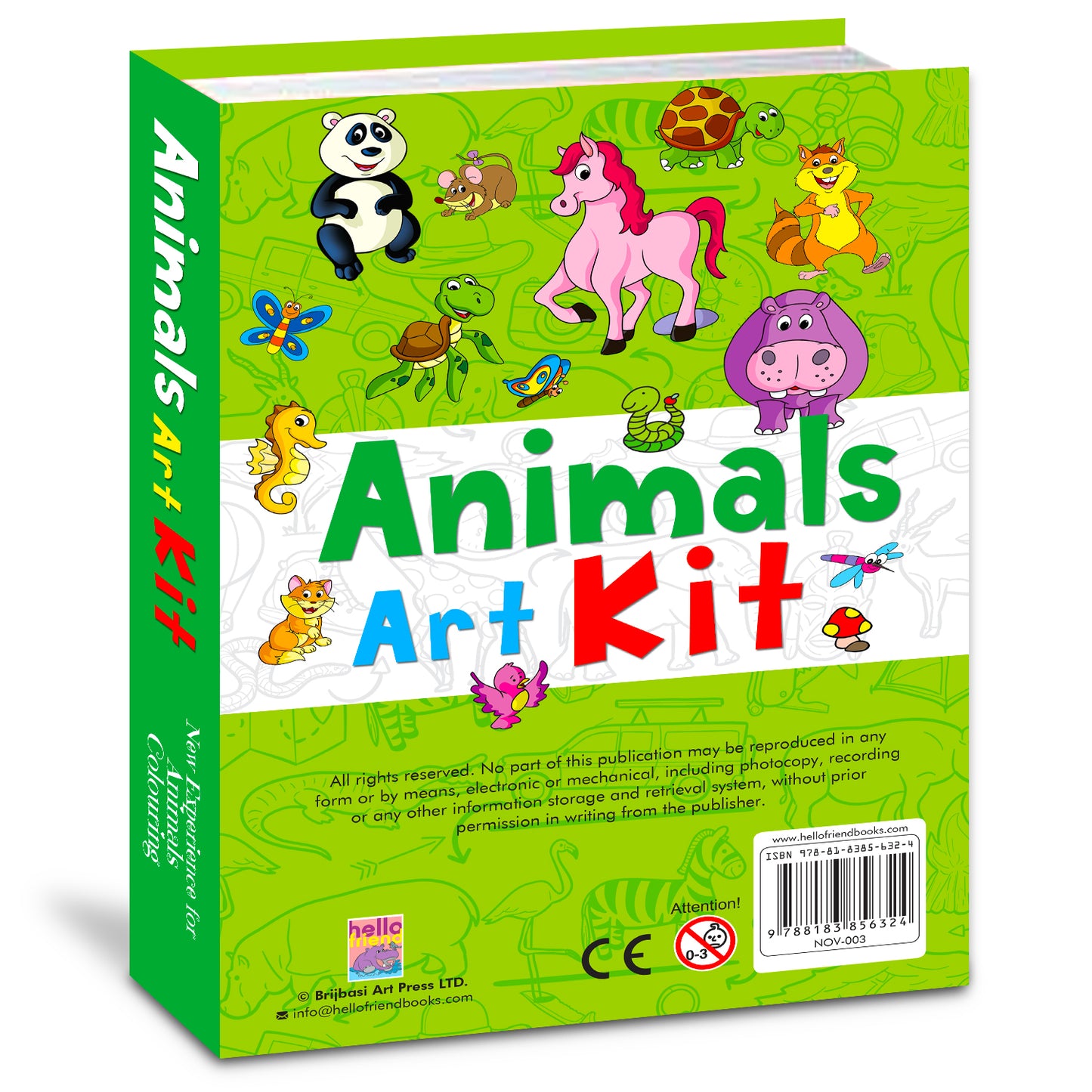 Animal Doodle Art Kit | Animal Doodle Coloring & Creative Activity Kit for Kids | Fun Art & Craft Learning Kit