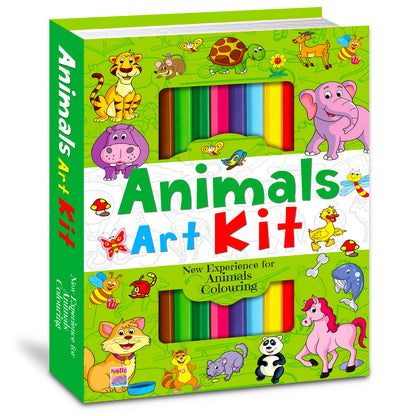Animal Doodle Art Kit | Animal Doodle Coloring & Creative Activity Kit for Kids | Fun Art & Craft Learning Kit