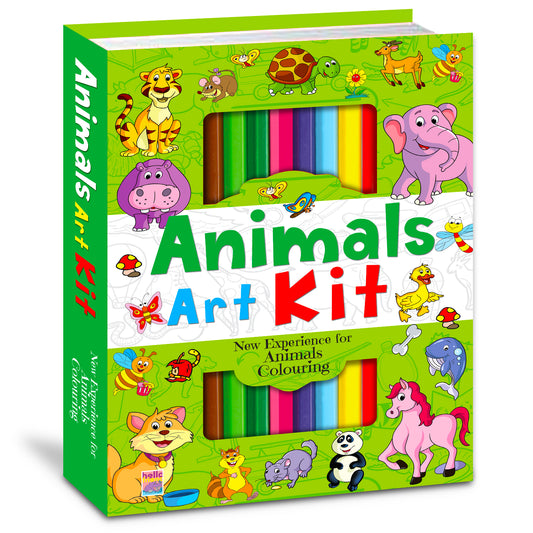 Animal Doodle Art Kit | Animal Doodle Coloring & Creative Activity Kit for Kids | Fun Art & Craft Learning Kit