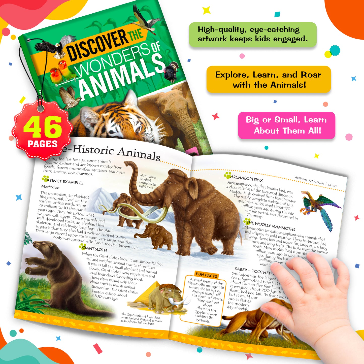 Discover the Wonders of Animals - Interior spread Pre-Historic Animals 46 pages