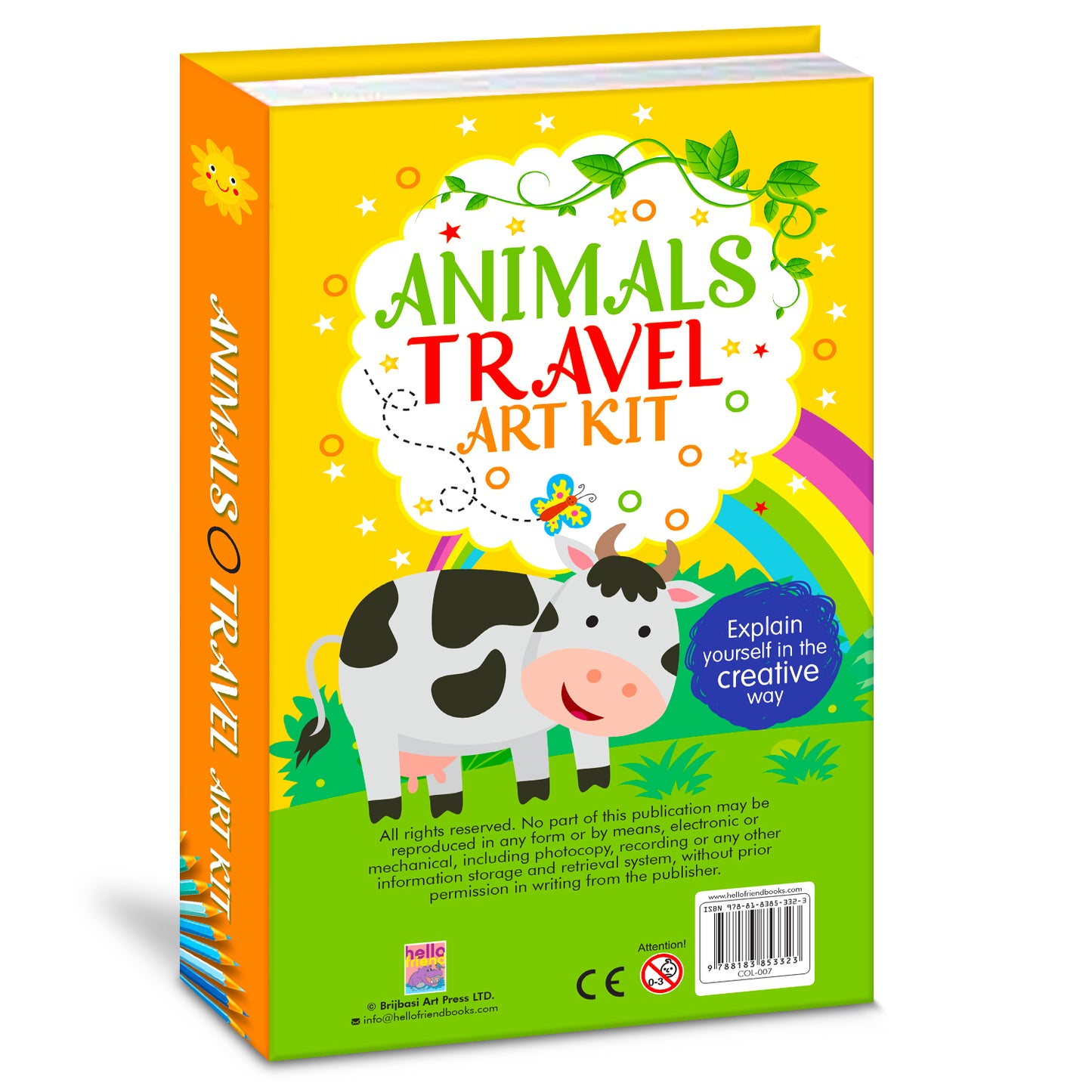 Animals Travel Art Kit | Animal Coloring & Activity Book for Kids | Creative Travel Art Kit