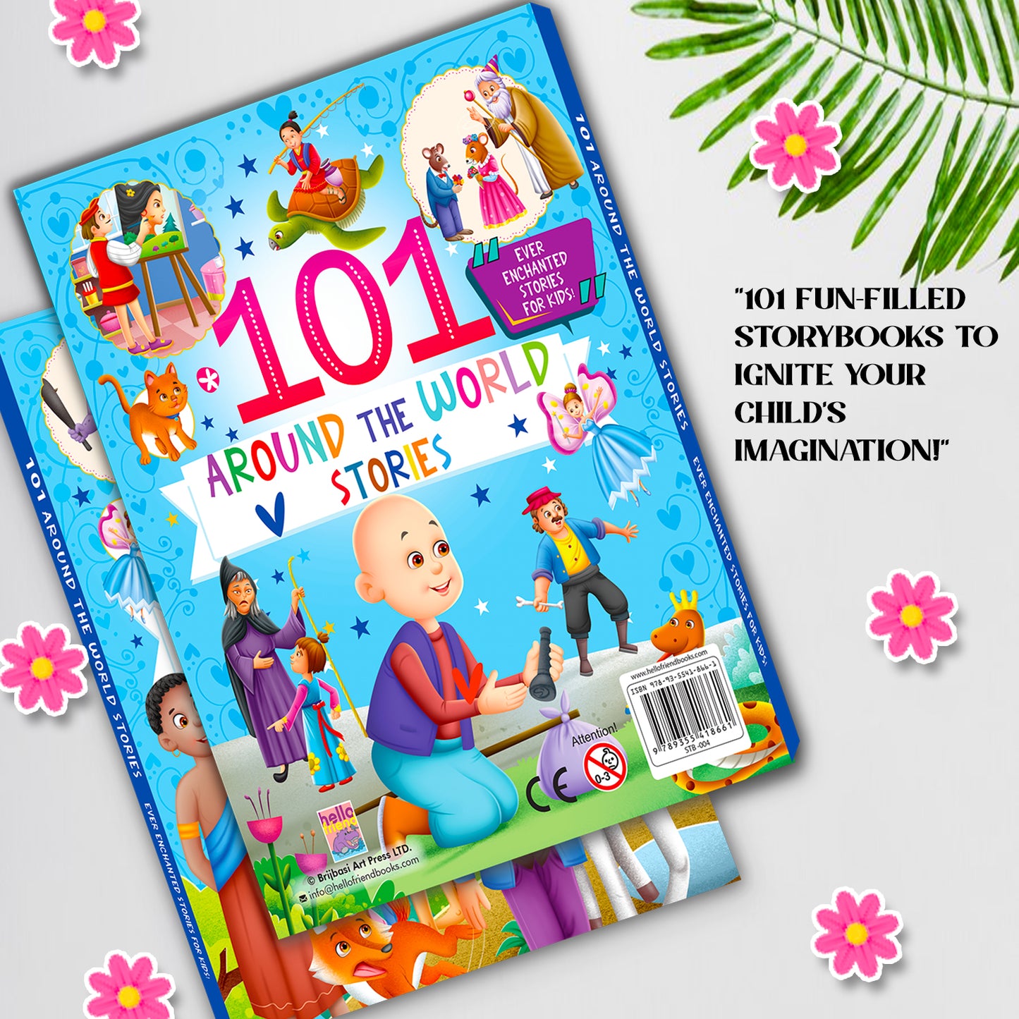 101 Around the World Stories Book | Illustrated Story Collection for Kids | Story Book Set