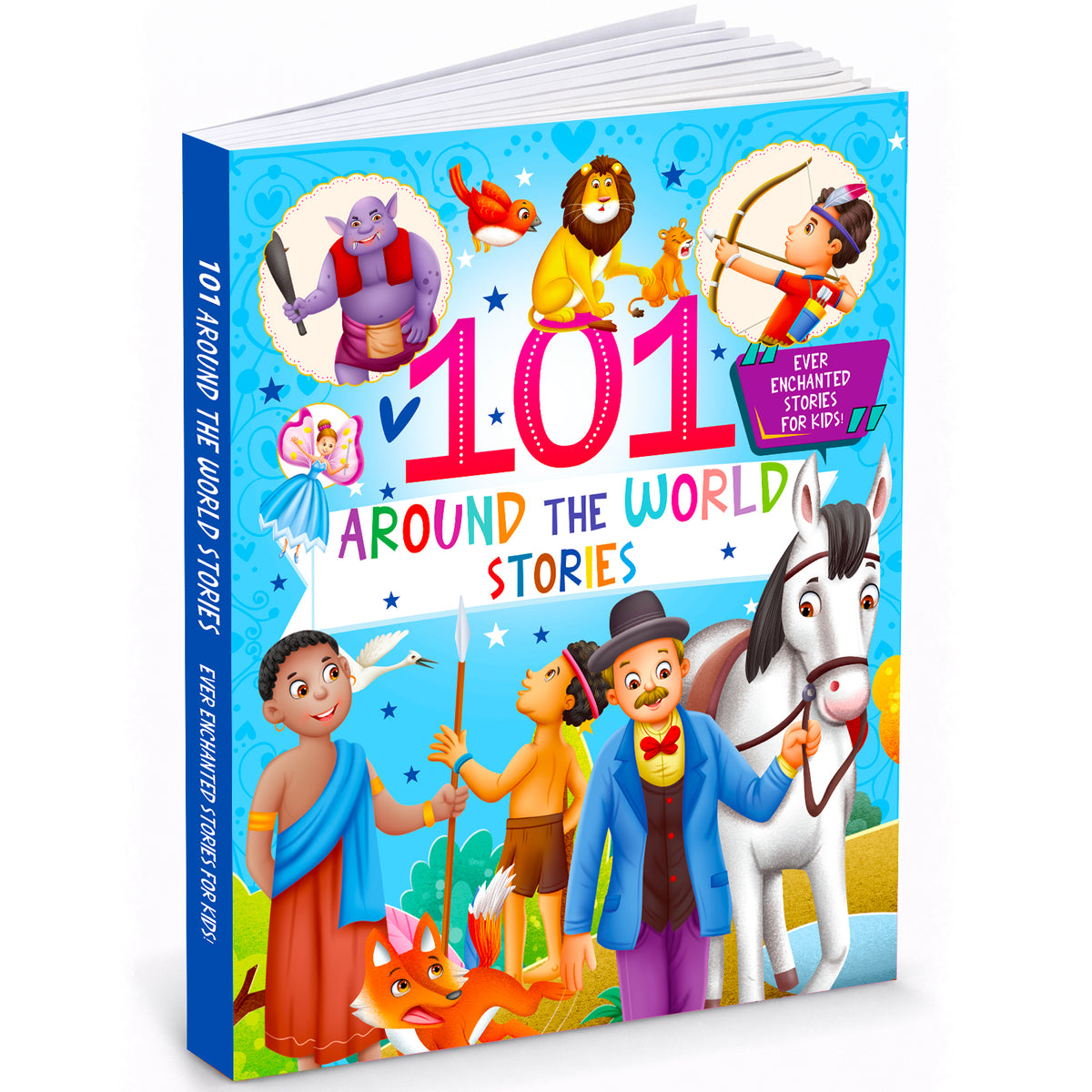 101 Around the World Stories Book | Illustrated Story Collection for Kids | Story Book Set