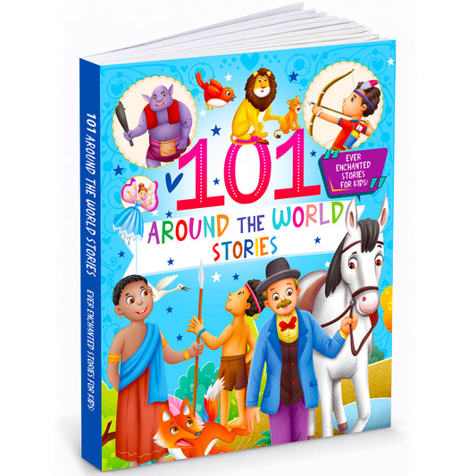101 Around the World Stories Book | Illustrated Story Collection for Kids | Story Book Set
