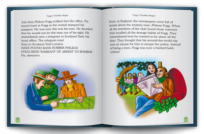 Around the World in 80 Days - Interior spread: Phileas Fogg the Mystery Man