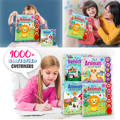 Baby Animals Sound Book | 5 Button Interactive Board Book for Kids