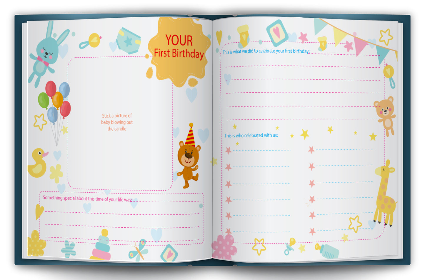 My Baby Book: Baby’s First Memories & Milestones Keepsake Record Book