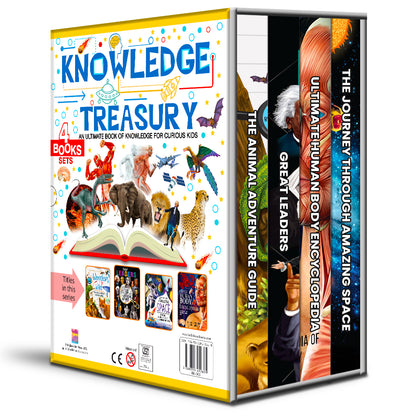 Knowledge 4 Books Set | Illustrated Encyclopedia Collection for Kids | Educational Hardcover Book Set