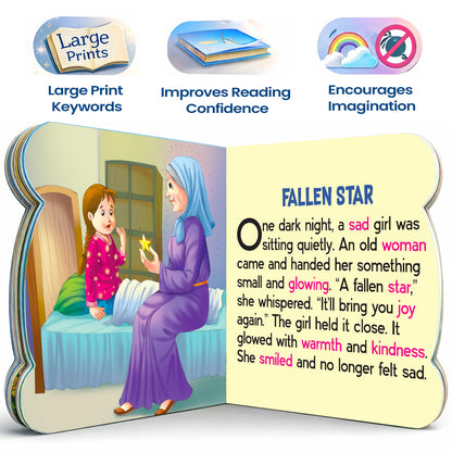 5-in-1 Bedtime Stories - Interior spread Fallen Star story with features