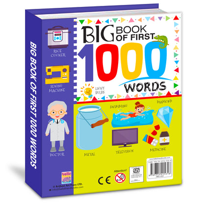 Big Book of First 1000 Words | Illustrated Picture Dictionary for Kids | Early Learning Vocabulary Book