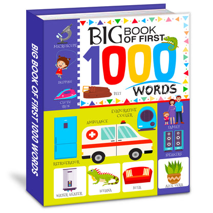 Big Book of First 1000 Words | Illustrated Picture Dictionary for Kids | Early Learning Vocabulary Book