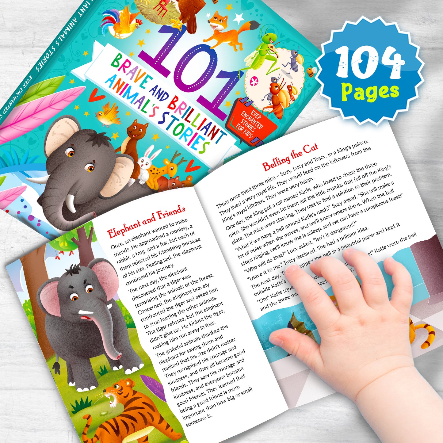 101 Brave and Brilliant Animals Stories | Illustrated Animal Story Book for Kids