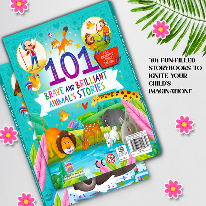 101 Brave and Brilliant Animals Stories | Illustrated Animal Story Book for Kids