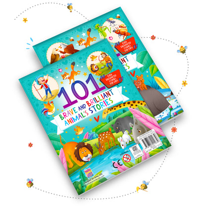 101 Brave and Brilliant Animals Stories | Illustrated Animal Story Book for Kids