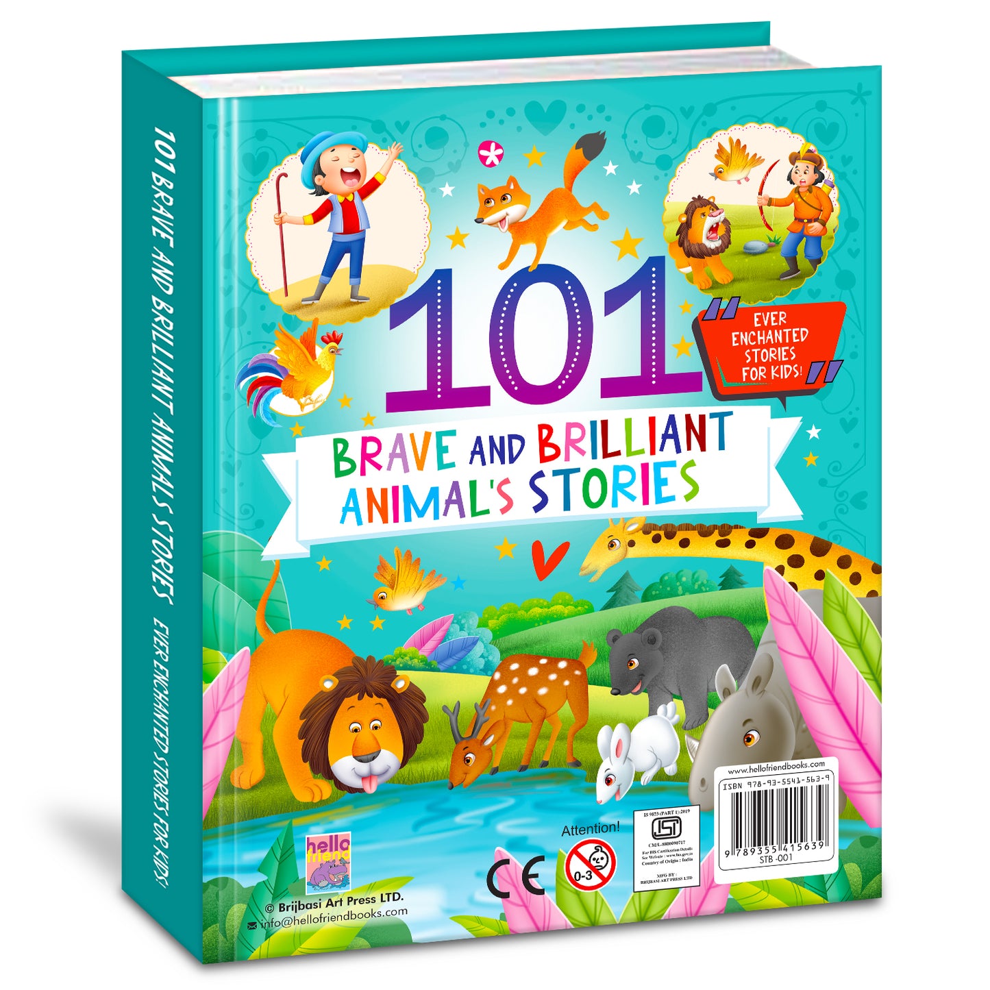 101 Brave and Brilliant Animals Stories | Illustrated Animal Story Book for Kids