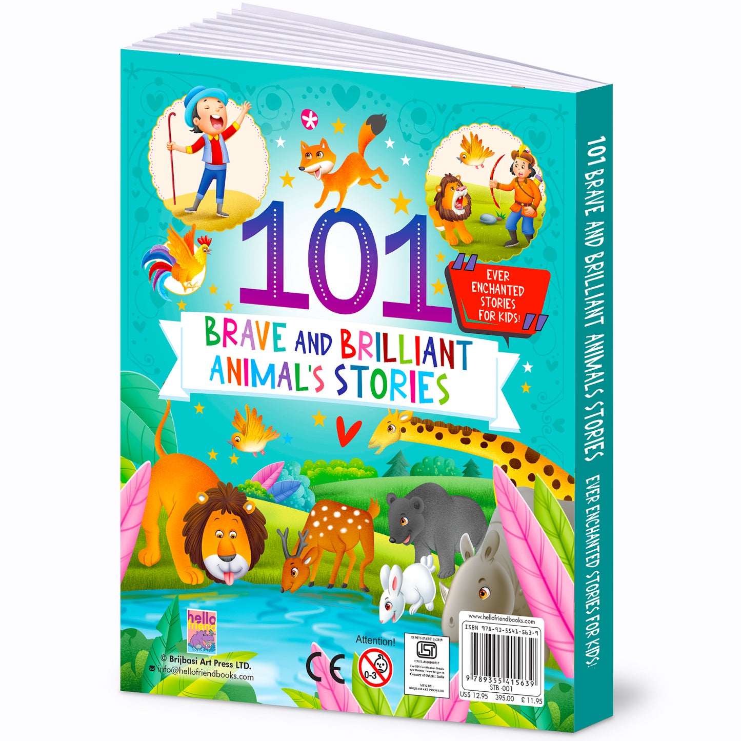 101 Brave and Brilliant Animals Stories | Illustrated Animal Story Book for Kids