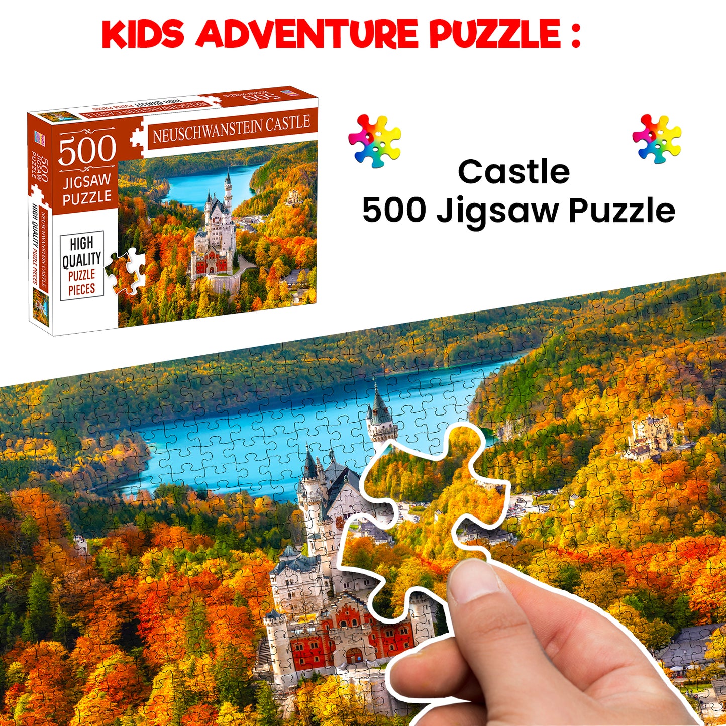 Neuschwanstein Castle Jigsaw Puzzle - Family & Kids Play