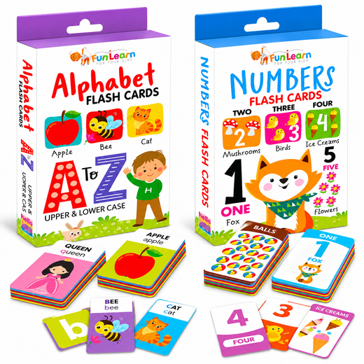 Alphabet & Numbers Flash Cards – 2-in-1 Early Learning Combo for Kids