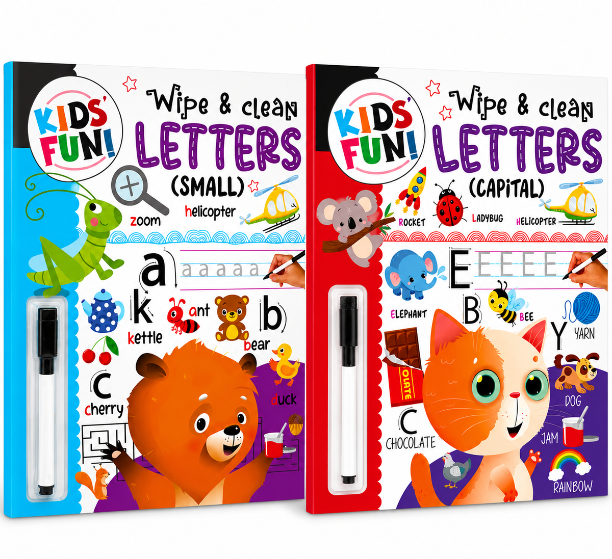 Wipe & Clean Letters – Capital & Small Letters 2-Book Combo