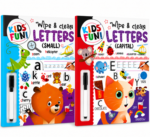 Wipe & Clean Letters – Capital & Small Letters 2-Book Combo
