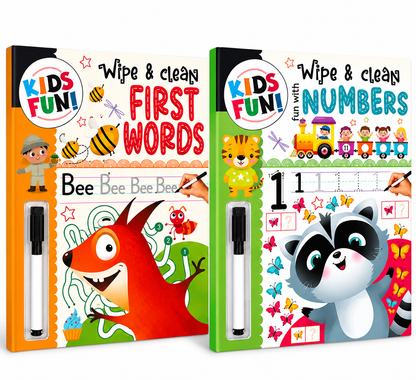 Wipe & Clean Numbers & First Words – 2-Book Combo