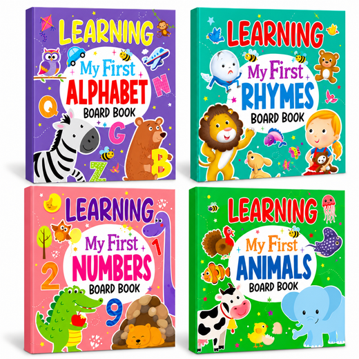 Learning My First Board Books – 4-Book Combo
