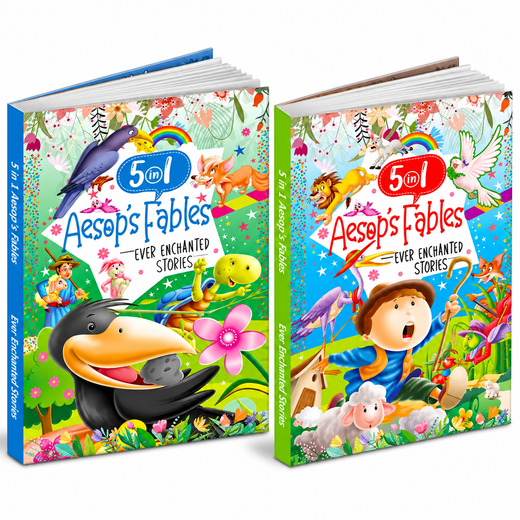 Aesop’s Fables 5-in-1 Stories | Ever Enchanted Stories – 2-Book Combo for Kids