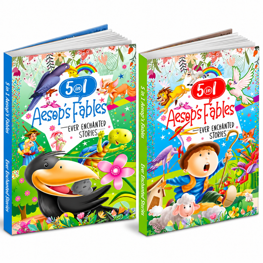 Aesop’s Fables 5-in-1 Stories | Ever Enchanted Stories – 2-Book Combo for Kids