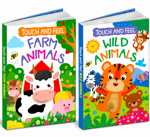 Touch and Feel Farm & Wild Animals – 2-Book Combo