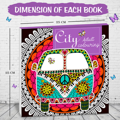 City Adult Colouring Book | Relaxing Cityscape Coloring Book for Teens & Adults | Mindful Creative Art Book