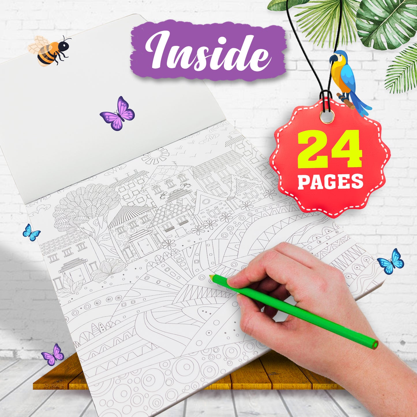 City Adult Colouring Book | Relaxing Cityscape Coloring Book for Teens & Adults | Mindful Creative Art Book