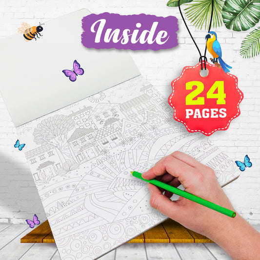 City Adult Colouring Book | Relaxing Cityscape Coloring Book for Teens & Adults | Mindful Creative Art Book