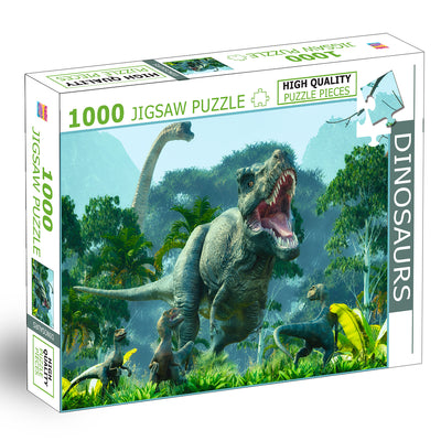 Dinosaurs Jigsaw Puzzle | 1000 Piece Educational Puzzle for Kids & Adults | Brain Boosting Puzzle Game