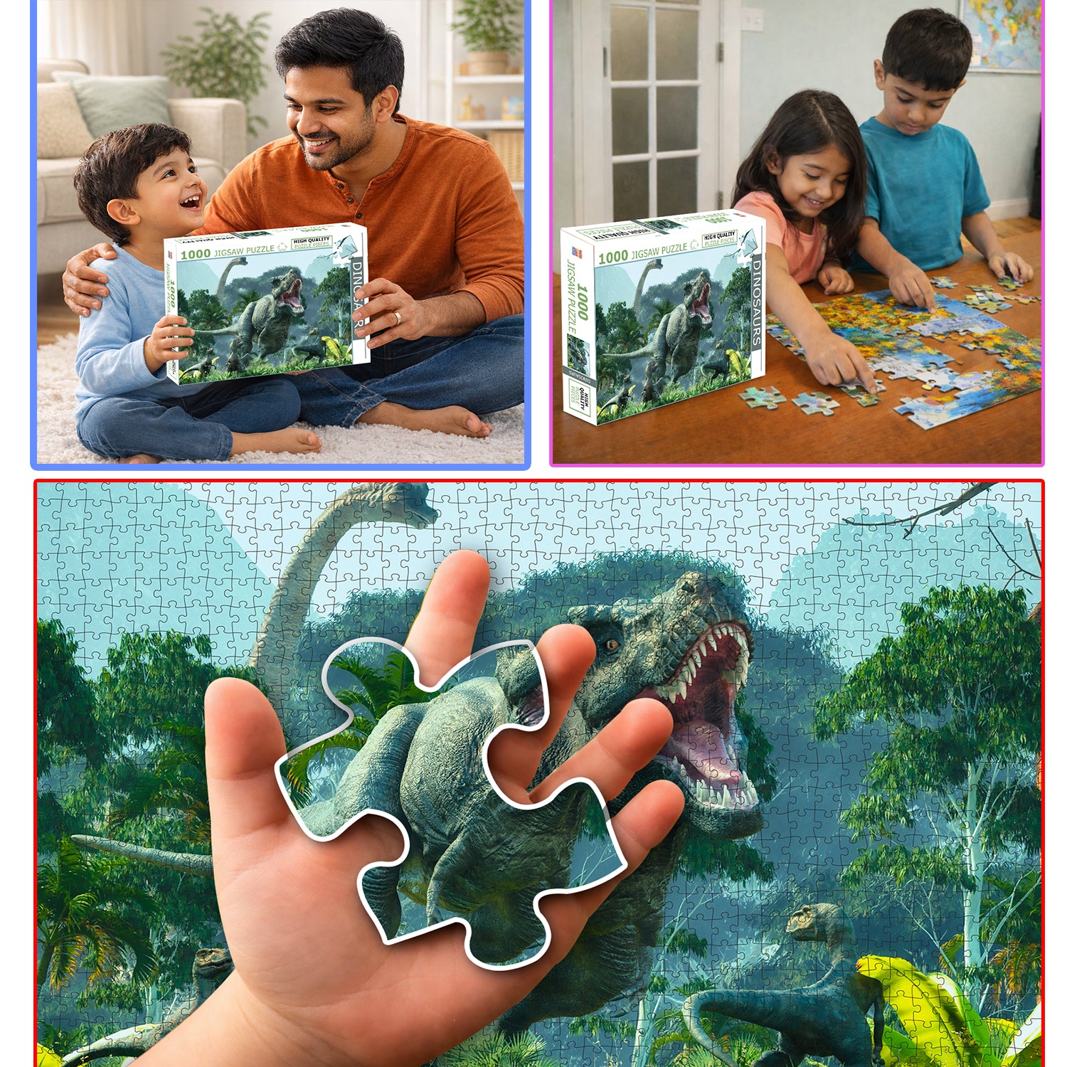 Dinosaurs Jigsaw Puzzle - High quality & safe material features