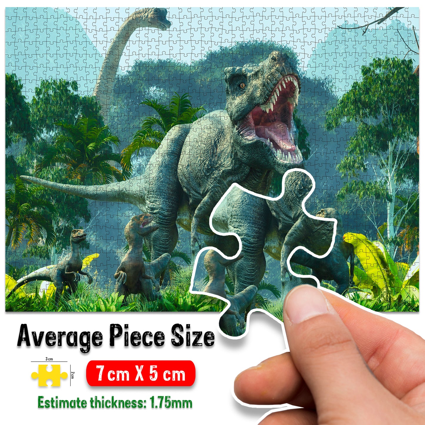 Dinosaurs Jigsaw Puzzle - Wall art decoration & gift packaging