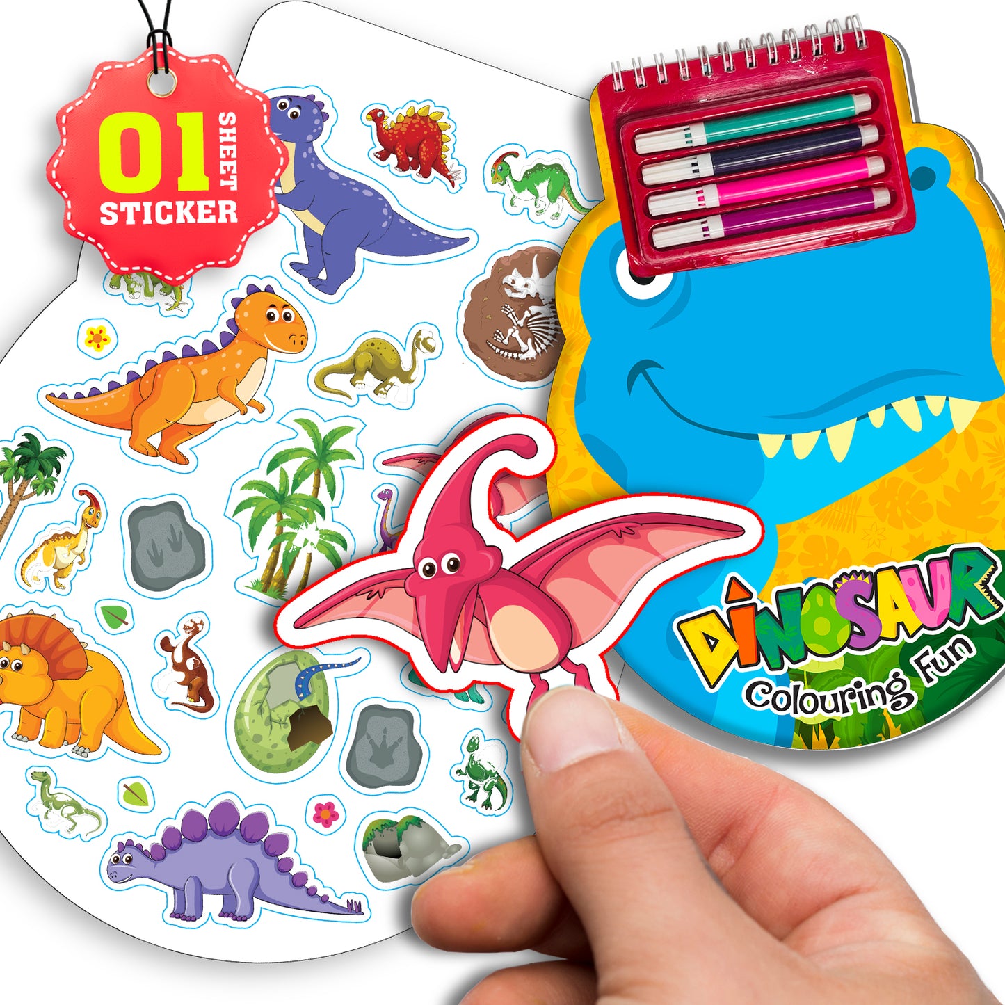 Dinosaurs Colouring Fun | Dinosaur Coloring Book for Kids | Prehistoric Creative Activity Book