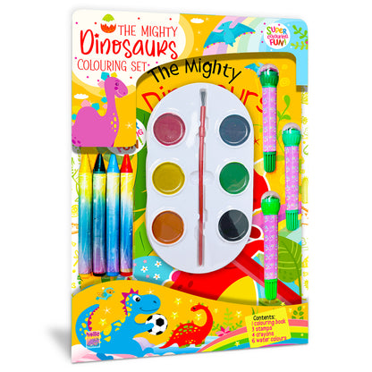 The mighty dinosaur colouring set