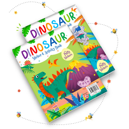 Dinosaur Stickers & Activity Book – Puffy Stickers | Fun Sticker Activity Book for Kids | Creative Play