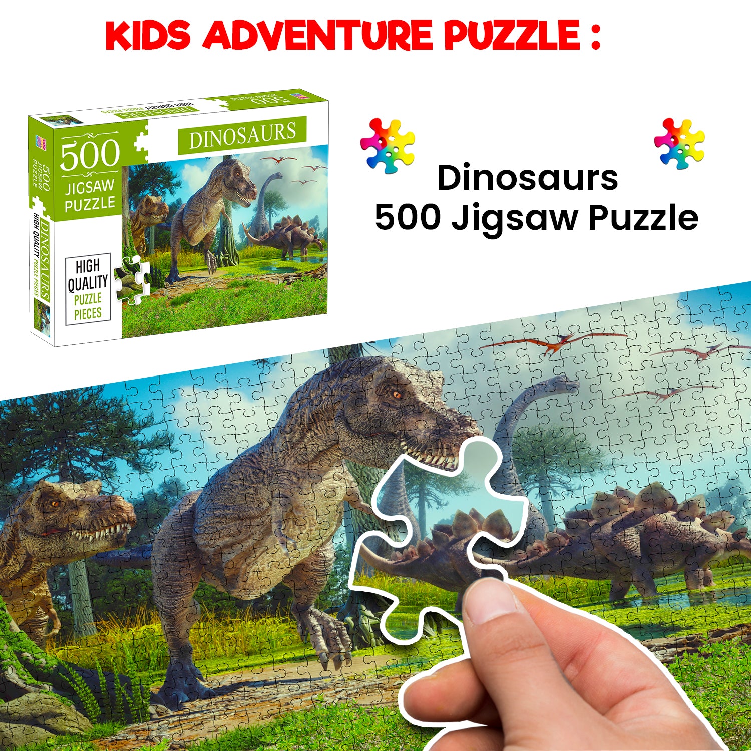 Dinosaurs Jigsaw Puzzle - Wall Art & Gift Packaging