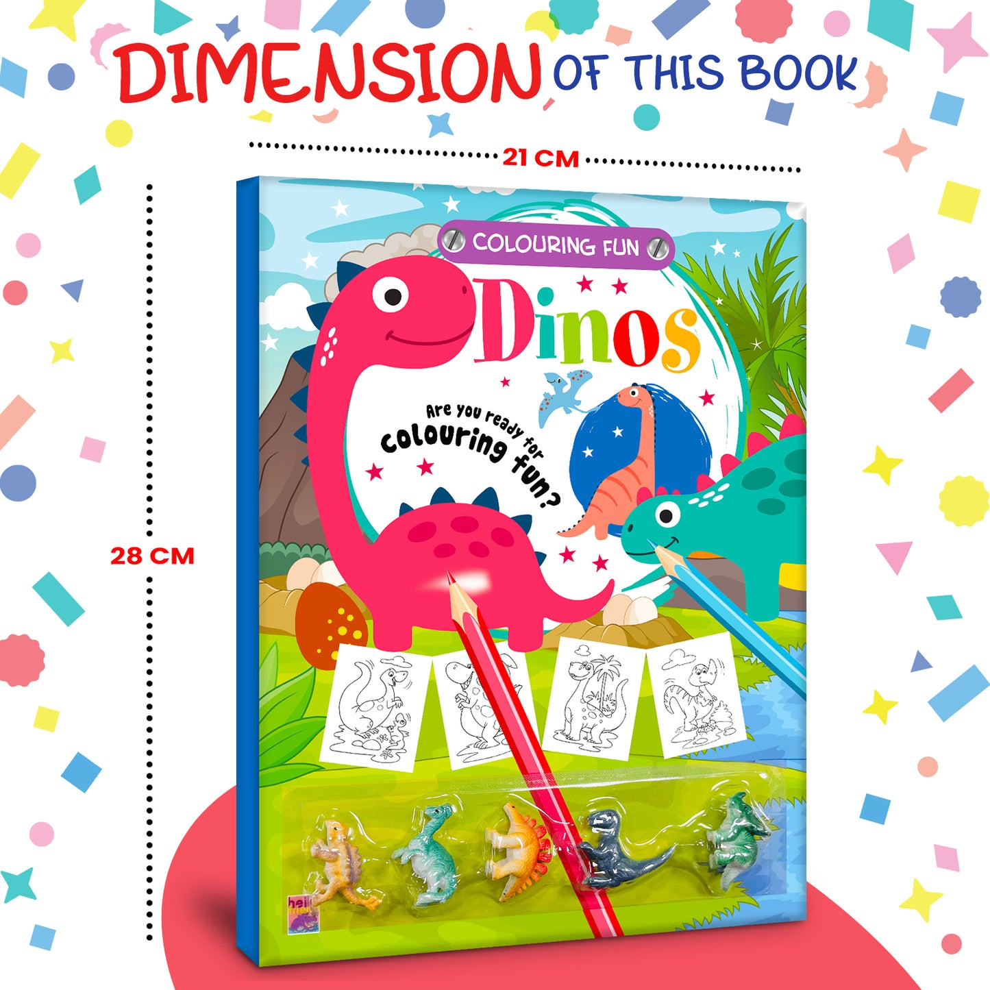 Colouring Fun Dinos - Coloring Activity Book for Creative Kids