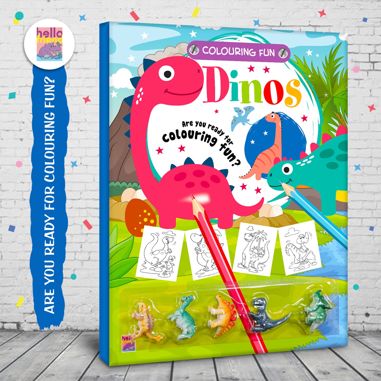 Colouring Fun Dinos - Coloring Activity Book for Creative Kids