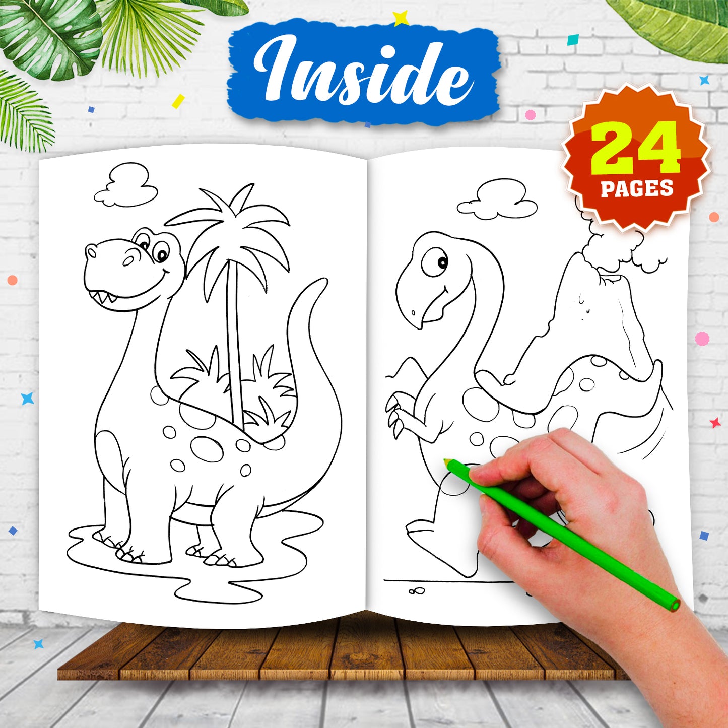 Colouring Fun Dinos - Coloring Activity Book for Creative Kids